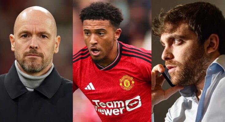 Jadon Sancho, Manchester United's winger, and Manchester United's coach, Ten Hag, are at loggerheads because Sancho Was benched for the Arsenal game due to Poor training:ikejabird.com