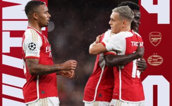 Arsenal's Triumphant Return to Champions League: 4-0 Victory Over PSV:ikejabird.com