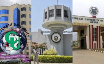Covenant, UI, FUTA emerge top universities in Nigeria:ikejabird.com