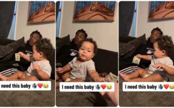 Smart baby girl pulls money out of dad’s pocket, hands it to mum