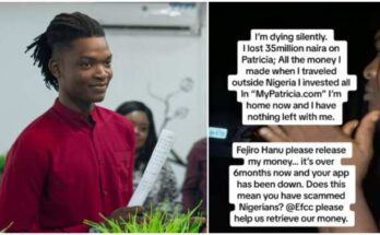 Nigerian man invested N35 million in tech company Patricia, loses everything