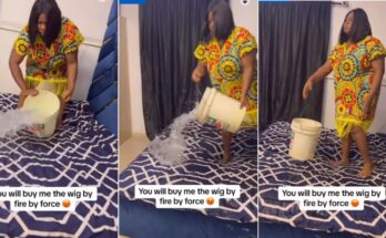 Angry wife soaks matrimonial bed with water after husband refuses to buy her a wig