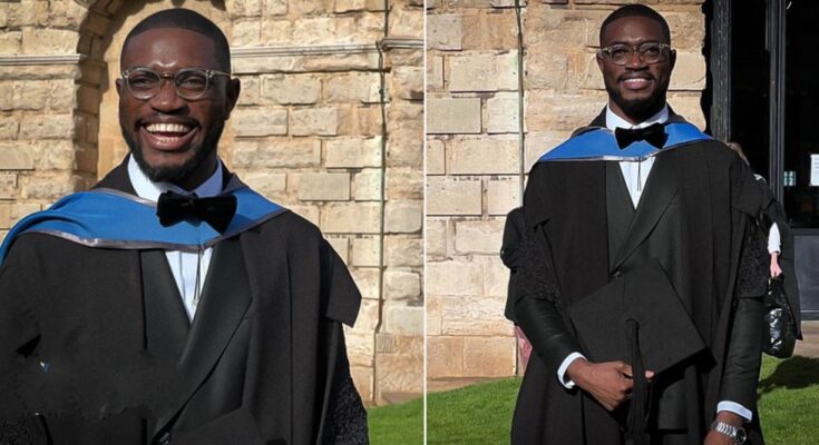 Brilliant Nigerian man bags first class Law degree, 100% grade masters at UK university