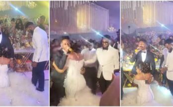 Actress Ekene Umenwa abandons husband as Moses Bliss makes entrance at wedding