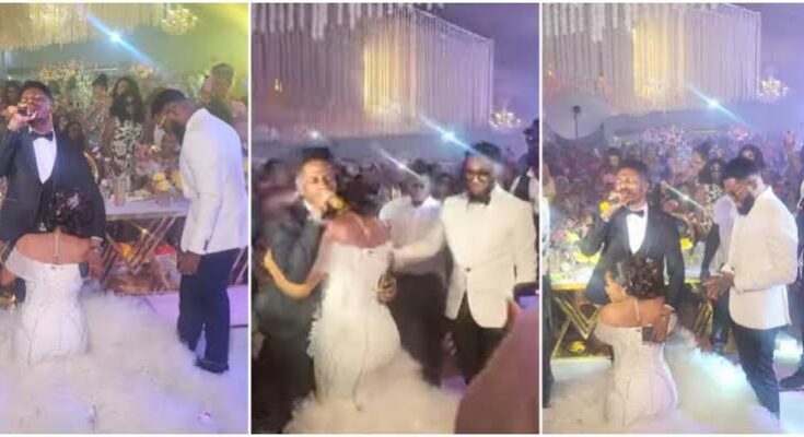 Actress Ekene Umenwa abandons husband as Moses Bliss makes entrance at wedding