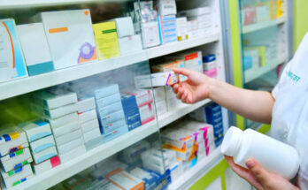 Drugs in a pharmacy