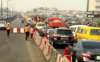 Traffic gridlock at Kara Bridge on the Lagos-Ibadan Expressway