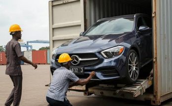 Imported cars awaiting customs clearance in Nigeria
