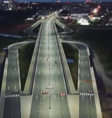Opebi-Ojota Link Bridge in Lagos ahead of its planned opening before Christmas
